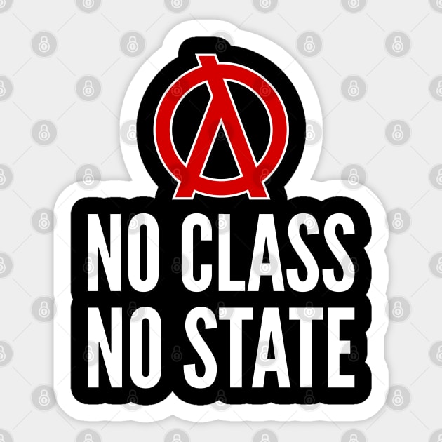 No Class No State Functional Programmer Red/White Design Sticker by geeksta